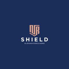 NR Shield Logo Design Inspiration