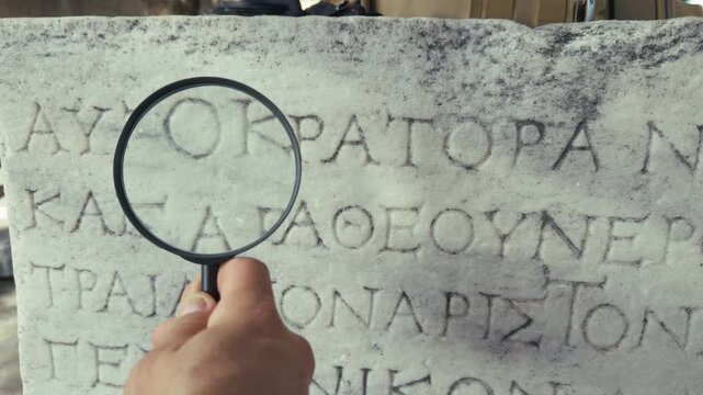 Examining Ancient Roman Marble Inscriptions with a Magnifier