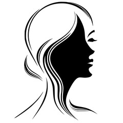 Minimalist face silhouette