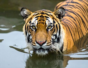Fototapeta premium Tiger swimming in water