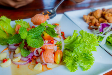Thai salad salmon