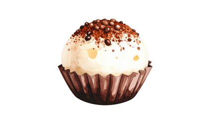 Delicious Chocolate Truffle with Creamy Coating and Chocolate Sprinkles.