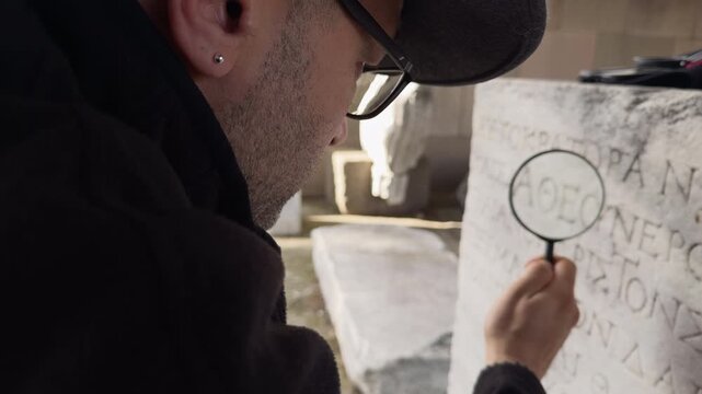 Examining Ancient Roman Marble Inscriptions with a Magnifier