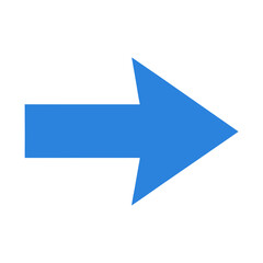 blue arrow isolated on white