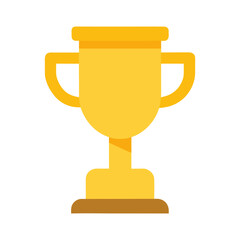 gold cup isolated on white background