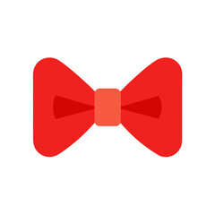 red bow isolated on white