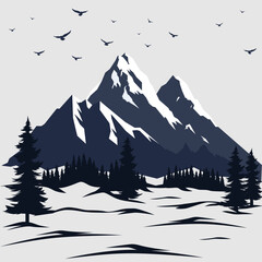 SILUET MOUNTAIN VECTOR