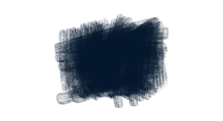 Dark Blue Paint Brush Stroke Texture Isolated on Transparent Background – Realistic Acrylic Paint Stain for Creative Design and Art Projects