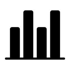 Obraz premium Diagram Vector Solid Icon, Statistics Icons Collection, Graph silhouette.