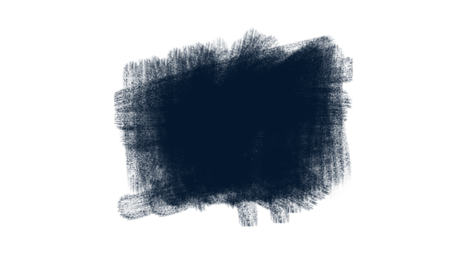 Dark Blue Paint Brush Stroke Texture Isolated on Transparent Background – Realistic Acrylic Paint Stain for Creative Design and Art Projects