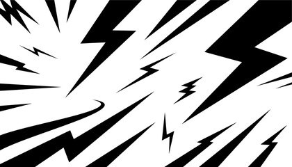 Lightning bolt icon. Flash symbol, thunderbolt, blitz lightnings strike sign. Electric energy black silhouettes, power concept. Vector isolated dynamic sports logo set template