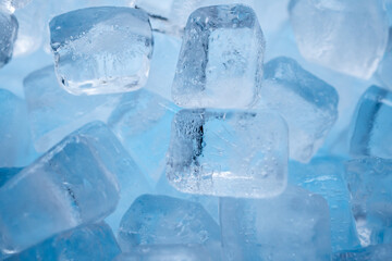 Pieces of crushed ice background close up