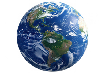 Planet earth isolated on transparent background