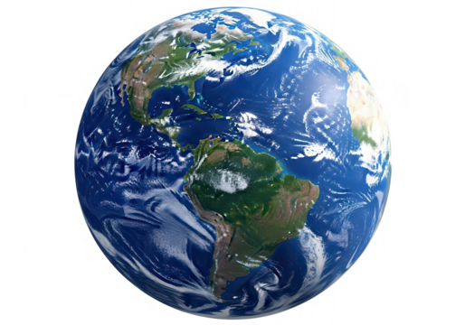 Planet earth isolated on transparent background
