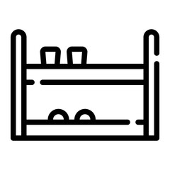 shoe rack line icon