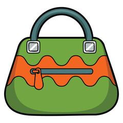 Bag illustration in vector style isolated on white background ideal for fashion accessory shopping or everyday carry themed creative artwork