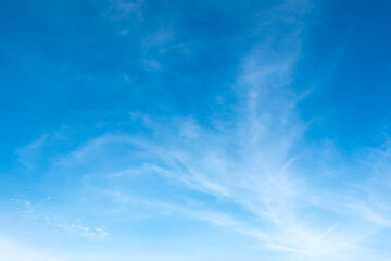 Panorama of cloud clear sky background for summer vacation concept at ocean and summer sea water with sunlight of beautiful cloudy	

