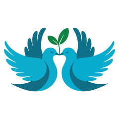 Dove bird wing logo vector illustration template perfect for peace symbol nature conservation wildlife design or spiritual themed creative illustration