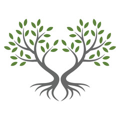 Obraz premium Eco tree leaf logo template vector design perfect for sustainability, green technology, eco friendly business or environmental brand identity themes