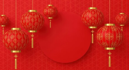 Lanterns chinese new year celebration