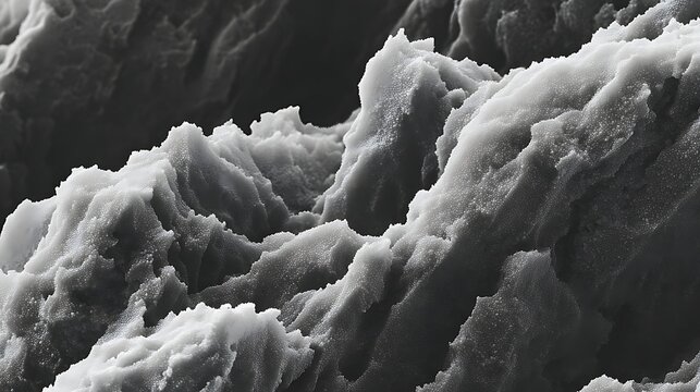 High-definition extreme macro of biochemical powder under scanning electron microscope style - Powered by Adobe