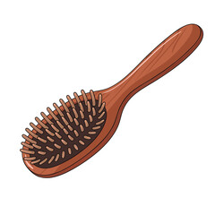 Illustration of a comb on a white background vector artwork perfect for beauty salon hygiene hair care styling tool or bathroom accessory design concept