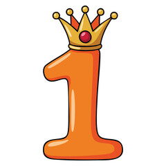 Illustration of a crown isolated on white background vector design perfect for royal theme decoration award achievement or fantasy concept artwork