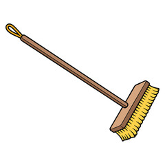 Illustration of brush isolated on white background vector design element perfect for art tools painting creative school hobby or craft themed creative artwork