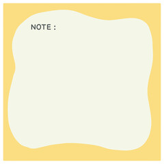 Post-it notes, rounded frame