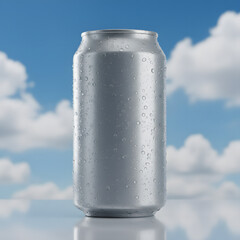 glass of water on blue sky