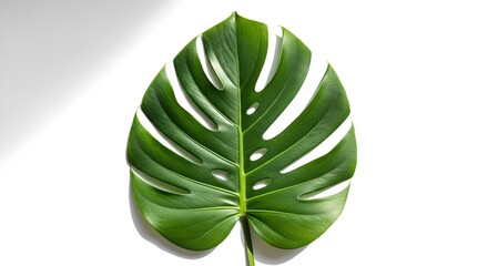 green leaf isolated on white