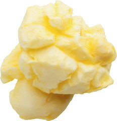 Tasty popcorn close up isolated on white background