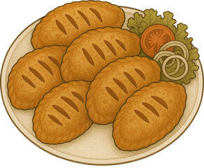 Khuushuur Fried Pies Plate