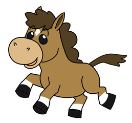 走る馬のイラスト