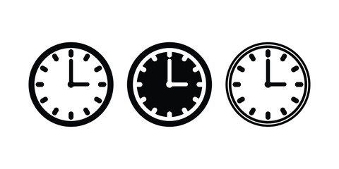 simple wall clock icon collection