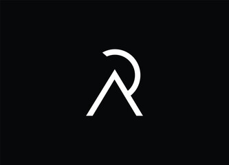 Minimal AR monogram with curved stroke