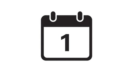 Calendar with number one shown, reminder, first day, planning