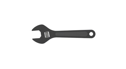 Adjustable wrench isolated on white, tool for repair work