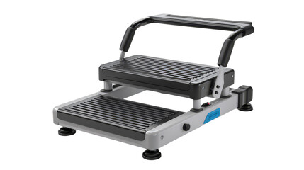 Step platform with adjustable height, fitness stepper, background isolated on a Transparent background, PNG file.
