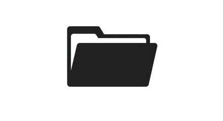 Folder icon for file management or data storage, vector graphic