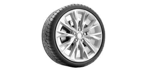 Car wheel isolated on a white background - 3d rendering wheel, car, tyre, rim, white, tire, isolated