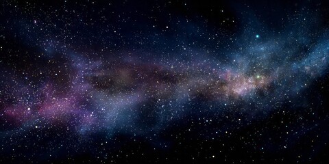 Naklejka premium Celestial nebula with countless stars illuminates the vast cosmic expanse.