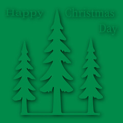 Christmas Trees in Festive Green