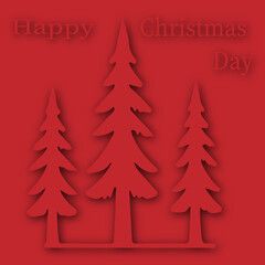 Christmas Tree on Festive Background