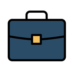 シンプルなビジネスバッグのアイコン（仕事・キャリア・オフィスイメージ）