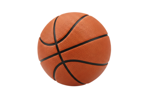 Basketball isolated on black background perfect for sports content creation