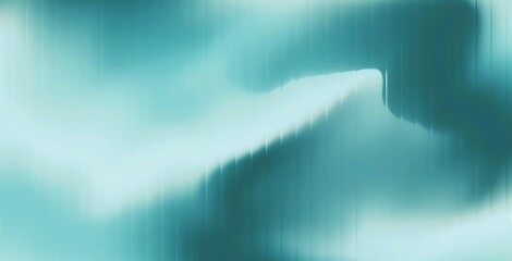 Abstract shiny sky blue gradient background with striped effect. Wavy striped glass refraction.