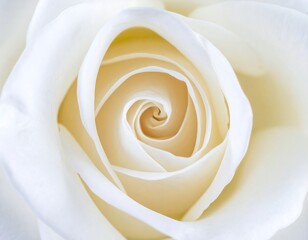Close-up of a creamy white rose, showcasing delicate petals
