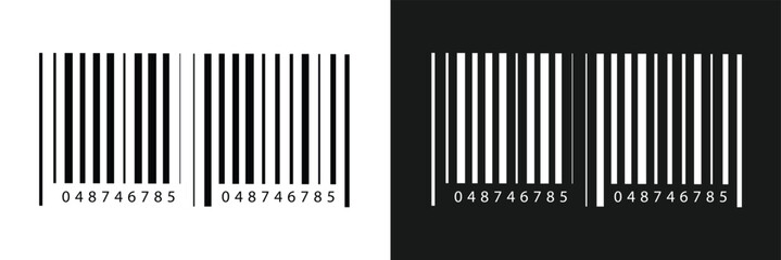 Barcode isolated on white background, Simple fake bar code, barcode scratched vector illustration , barcode icon for selling, Product Barcode, Trendy bar code for web icon in eps 10.