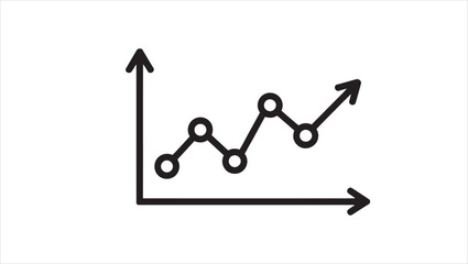 Flat design icon representing data analysis with charts and graphs for business insights